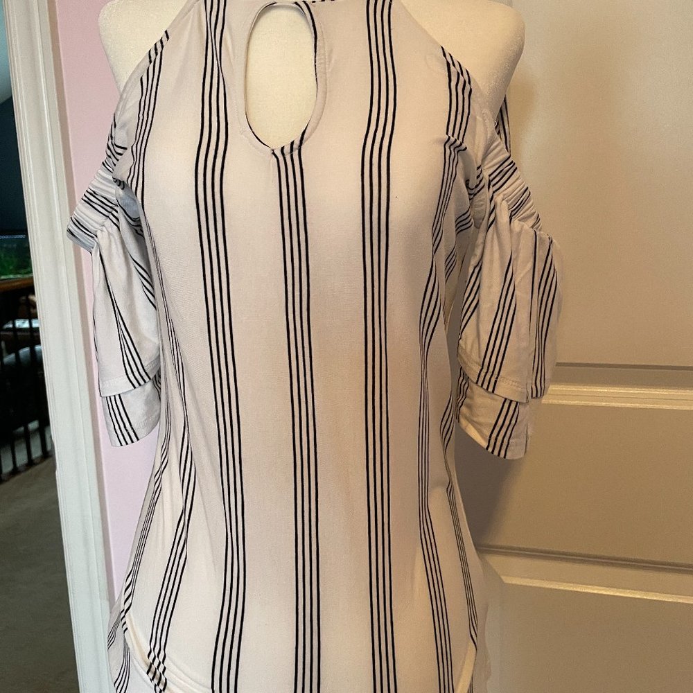 Striped off the shoulder top